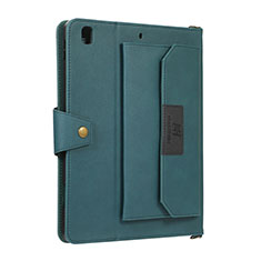 Funda de Cuero Cartera con Soporte Carcasa AD1 para Apple New iPad 9.7 (2017) Verde