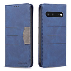 Funda de Cuero Cartera con Soporte Carcasa B01F para Google Pixel 7 5G Azul