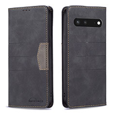 Funda de Cuero Cartera con Soporte Carcasa B01F para Google Pixel 7 5G Negro