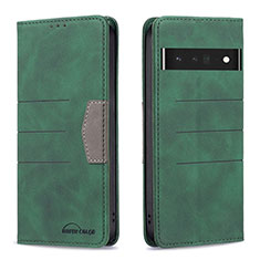 Funda de Cuero Cartera con Soporte Carcasa B01F para Google Pixel 7 Pro 5G Verde