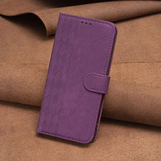 Funda de Cuero Cartera con Soporte Carcasa B01F para Motorola Moto E13 Morado