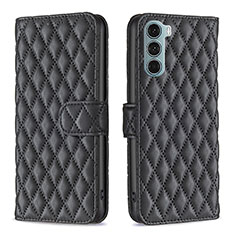 Funda de Cuero Cartera con Soporte Carcasa B01F para Motorola Moto Edge S30 5G Negro