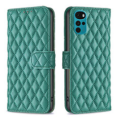 Funda de Cuero Cartera con Soporte Carcasa B01F para Motorola Moto G22 Verde