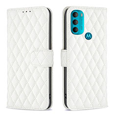 Funda de Cuero Cartera con Soporte Carcasa B01F para Motorola Moto G71 5G Blanco