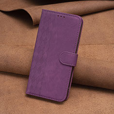 Funda de Cuero Cartera con Soporte Carcasa B01F para Nokia C12 Morado