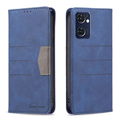 Funda de Cuero Cartera con Soporte Carcasa B01F para OnePlus Nord CE 2 5G Azul