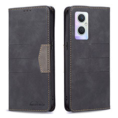 Funda de Cuero Cartera con Soporte Carcasa B01F para OnePlus Nord N20 5G Negro