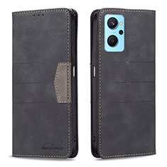 Funda de Cuero Cartera con Soporte Carcasa B01F para Oppo K10 4G Negro