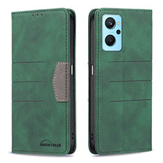 Funda de Cuero Cartera con Soporte Carcasa B01F para Oppo K10 4G Verde