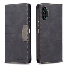 Funda de Cuero Cartera con Soporte Carcasa B01F para Samsung Galaxy A13 4G Negro