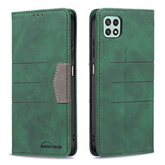 Funda de Cuero Cartera con Soporte Carcasa B01F para Samsung Galaxy A22s 5G Verde