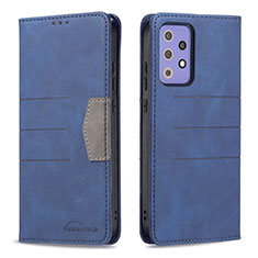 Funda de Cuero Cartera con Soporte Carcasa B01F para Samsung Galaxy A72 4G Azul