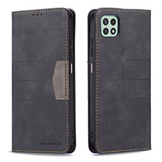 Funda de Cuero Cartera con Soporte Carcasa B01F para Samsung Galaxy F42 5G Negro