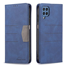 Funda de Cuero Cartera con Soporte Carcasa B01F para Samsung Galaxy M32 4G Azul