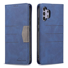 Funda de Cuero Cartera con Soporte Carcasa B01F para Samsung Galaxy M32 5G Azul