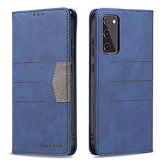 Funda de Cuero Cartera con Soporte Carcasa B01F para Samsung Galaxy S20 FE 4G Azul