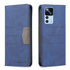 Funda de Cuero Cartera con Soporte Carcasa B01F para Xiaomi Mi 12T 5G Azul