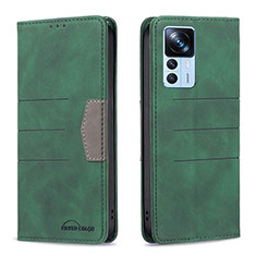 Funda de Cuero Cartera con Soporte Carcasa B01F para Xiaomi Mi 12T Pro 5G Verde