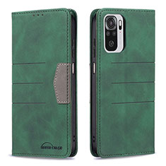 Funda de Cuero Cartera con Soporte Carcasa B01F para Xiaomi Poco M5S Verde