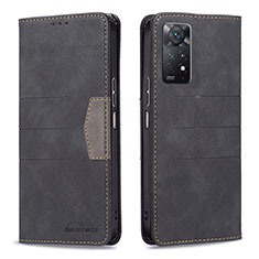 Funda de Cuero Cartera con Soporte Carcasa B01F para Xiaomi Redmi Note 12 Pro 4G Negro