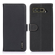 Funda de Cuero Cartera con Soporte Carcasa B01H para Asus ROG Phone 5 ZS673KS Negro