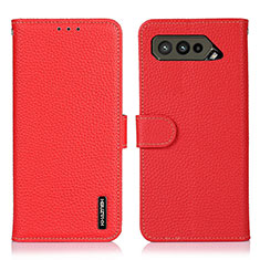 Funda de Cuero Cartera con Soporte Carcasa B01H para Asus ROG Phone 5s Rojo