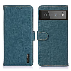 Funda de Cuero Cartera con Soporte Carcasa B01H para Google Pixel 6 5G Verde