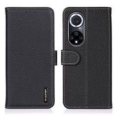 Funda de Cuero Cartera con Soporte Carcasa B01H para Huawei Honor 50 5G Negro