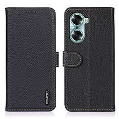 Funda de Cuero Cartera con Soporte Carcasa B01H para Huawei Honor 60 5G Negro