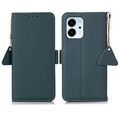 Funda de Cuero Cartera con Soporte Carcasa B01H para Huawei Honor 80 SE 5G Verde