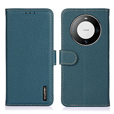 Funda de Cuero Cartera con Soporte Carcasa B01H para Huawei Mate 60 Pro+ Plus Verde