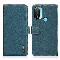 Funda de Cuero Cartera con Soporte Carcasa B01H para Motorola Moto E20 Verde