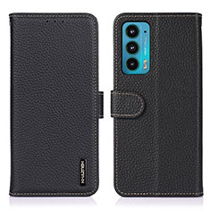 Funda de Cuero Cartera con Soporte Carcasa B01H para Motorola Moto Edge 20 5G Negro