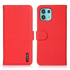 Funda de Cuero Cartera con Soporte Carcasa B01H para Motorola Moto Edge 20 Lite 5G Rojo