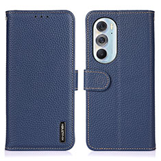 Funda de Cuero Cartera con Soporte Carcasa B01H para Motorola Moto Edge 30 Pro 5G Azul