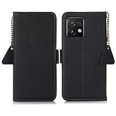 Funda de Cuero Cartera con Soporte Carcasa B01H para Motorola Moto Edge 40 Pro 5G Negro