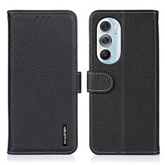 Funda de Cuero Cartera con Soporte Carcasa B01H para Motorola Moto Edge Plus (2022) 5G Negro