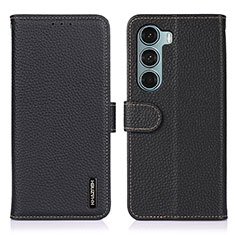 Funda de Cuero Cartera con Soporte Carcasa B01H para Motorola Moto Edge S30 5G Negro