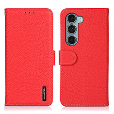 Funda de Cuero Cartera con Soporte Carcasa B01H para Motorola Moto Edge S30 5G Rojo