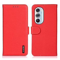 Funda de Cuero Cartera con Soporte Carcasa B01H para Motorola Moto Edge X30 5G Rojo