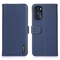 Funda de Cuero Cartera con Soporte Carcasa B01H para Motorola Moto G 5G (2022) Azul