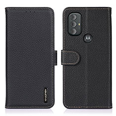 Funda de Cuero Cartera con Soporte Carcasa B01H para Motorola Moto G Play Gen 2 Negro