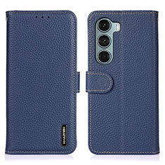 Funda de Cuero Cartera con Soporte Carcasa B01H para Motorola Moto G200 5G Azul