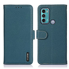 Funda de Cuero Cartera con Soporte Carcasa B01H para Motorola Moto G40 Fusion Verde