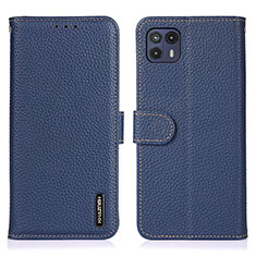 Funda de Cuero Cartera con Soporte Carcasa B01H para Motorola Moto G50 5G Azul