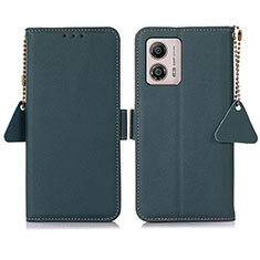 Funda de Cuero Cartera con Soporte Carcasa B01H para Motorola Moto G53j 5G Verde