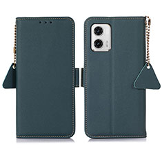 Funda de Cuero Cartera con Soporte Carcasa B01H para Motorola Moto G73 5G Verde