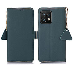 Funda de Cuero Cartera con Soporte Carcasa B01H para Motorola Moto X40 5G Verde