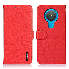 Funda de Cuero Cartera con Soporte Carcasa B01H para Nokia 1.4 Rojo