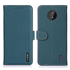 Funda de Cuero Cartera con Soporte Carcasa B01H para Nokia C10 Verde